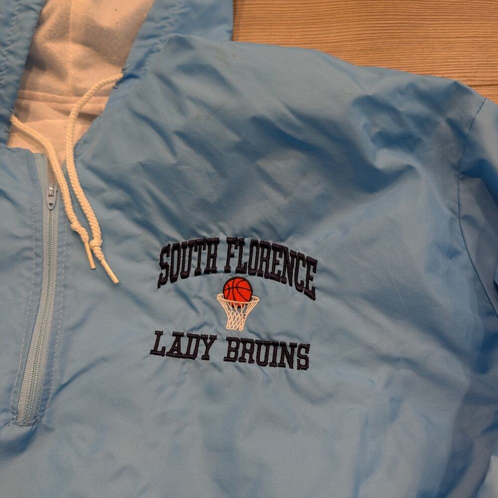 90s Women's South Florence Lady Bruins Basketball Pullover Windbreaker - Picture 3 of 5